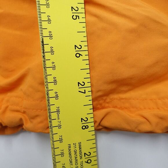Lands' End Ski Jacket Men's Large Orange 100% Nylon Half Zip Pockets Long Sleeve - Picture 7 of 8